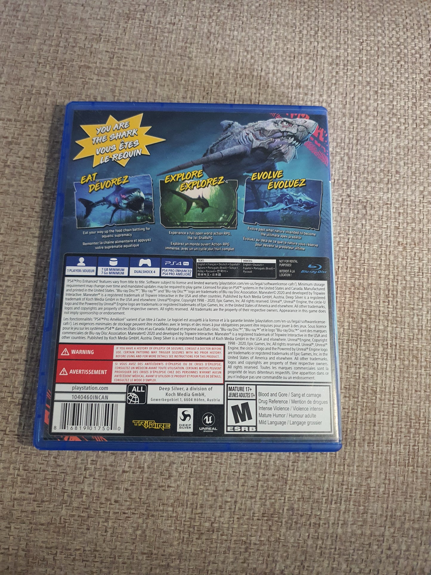 Man Eater Maneater (PlayStation 4, PS4,2020) CIB Complete Near Mint Tested
