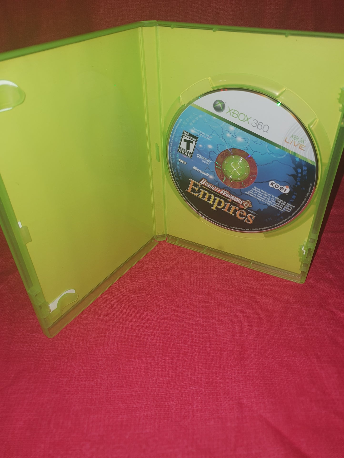 Dynasty Warriors 6 (Microsoft Xbox 360, 2008) Videogame Disc Very Good Tested