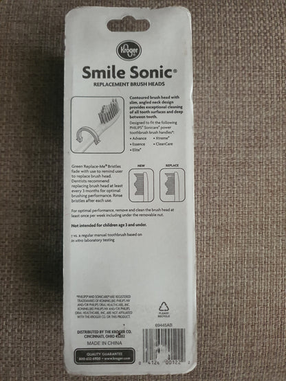 New Smile Sonic Replacement Brush Heads Cleancare Extreme Elitte Essence Advance