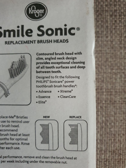 New Smile Sonic Replacement Brush Heads Cleancare Extreme Elitte Essence Advance