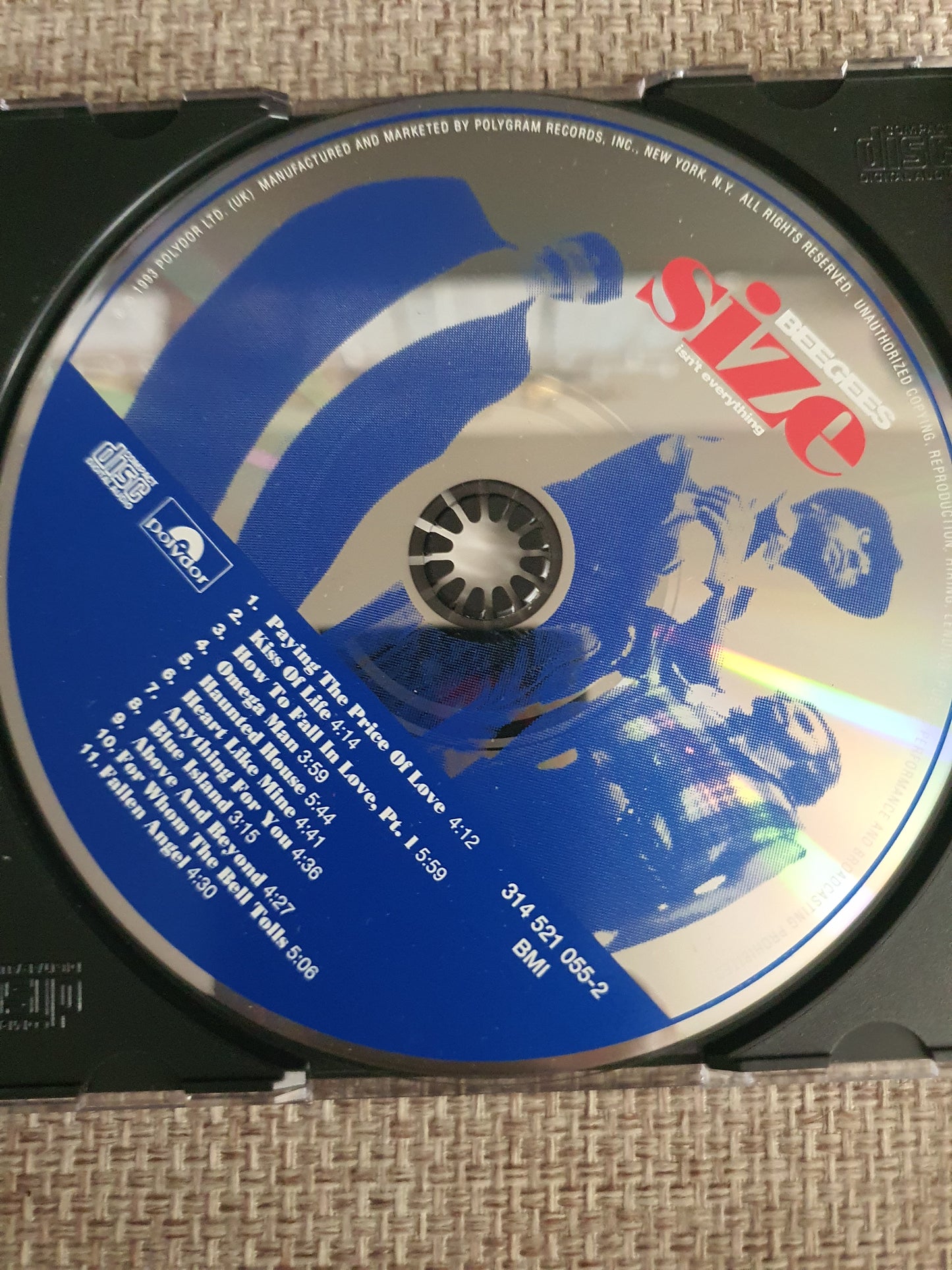 The BeeGees Size Isn't Everything CD 1993 Made in Germany UK Import 3145210552