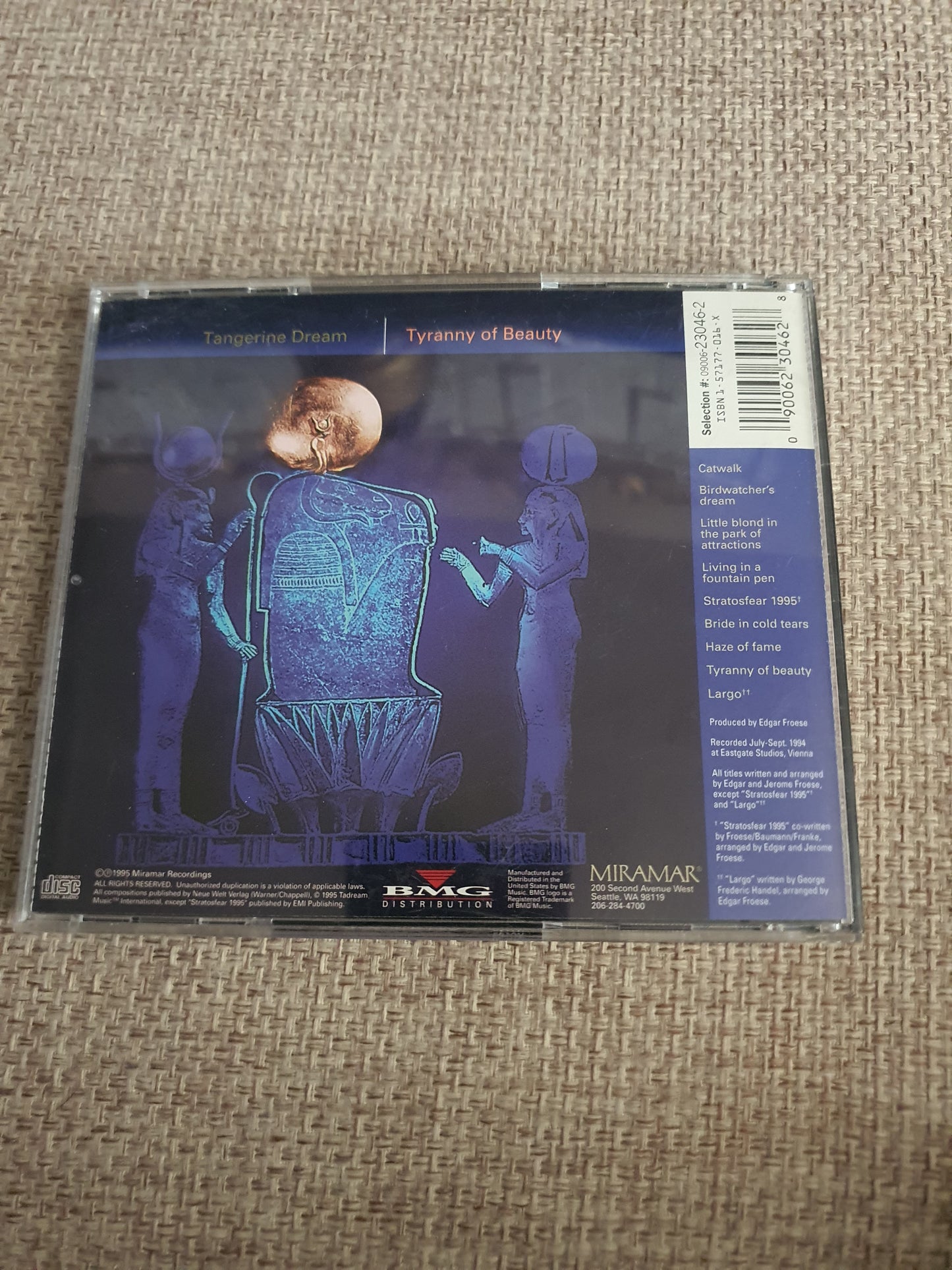 TANGERINE DREAM - TYRANNY OF BEAUTY CD 09006-23046-2 BMG