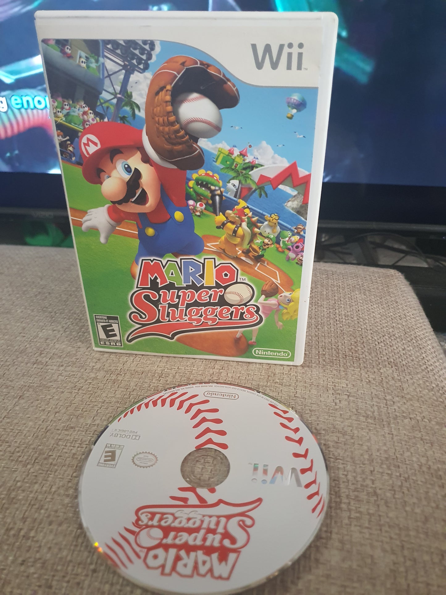 Mario Super Sluggers (Nintendo Wii,2008) Disc Fair Tested