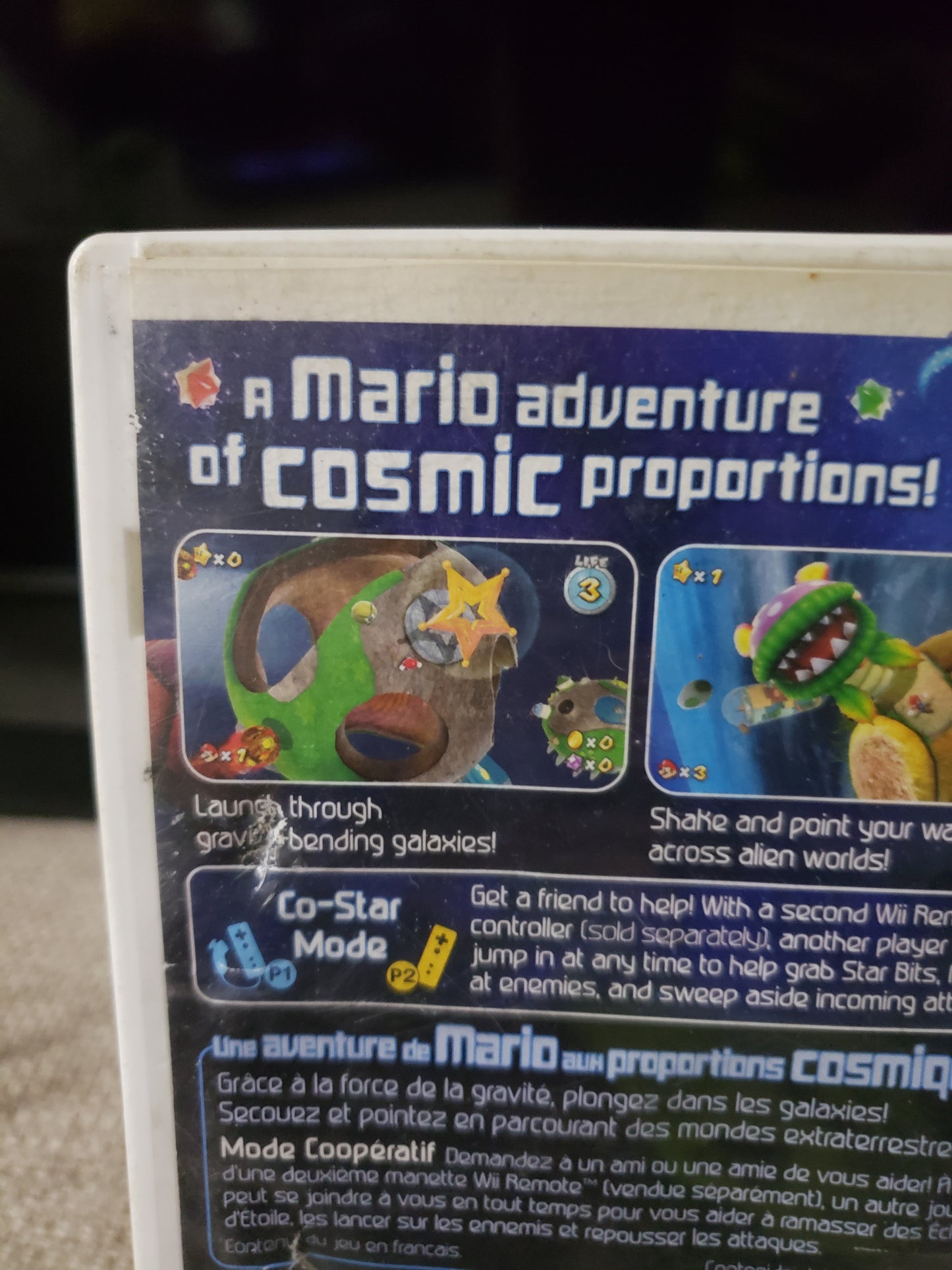 Super Mario Galaxy Game (Nintendo Wii, 2007) With Inserts Disc Good Tested