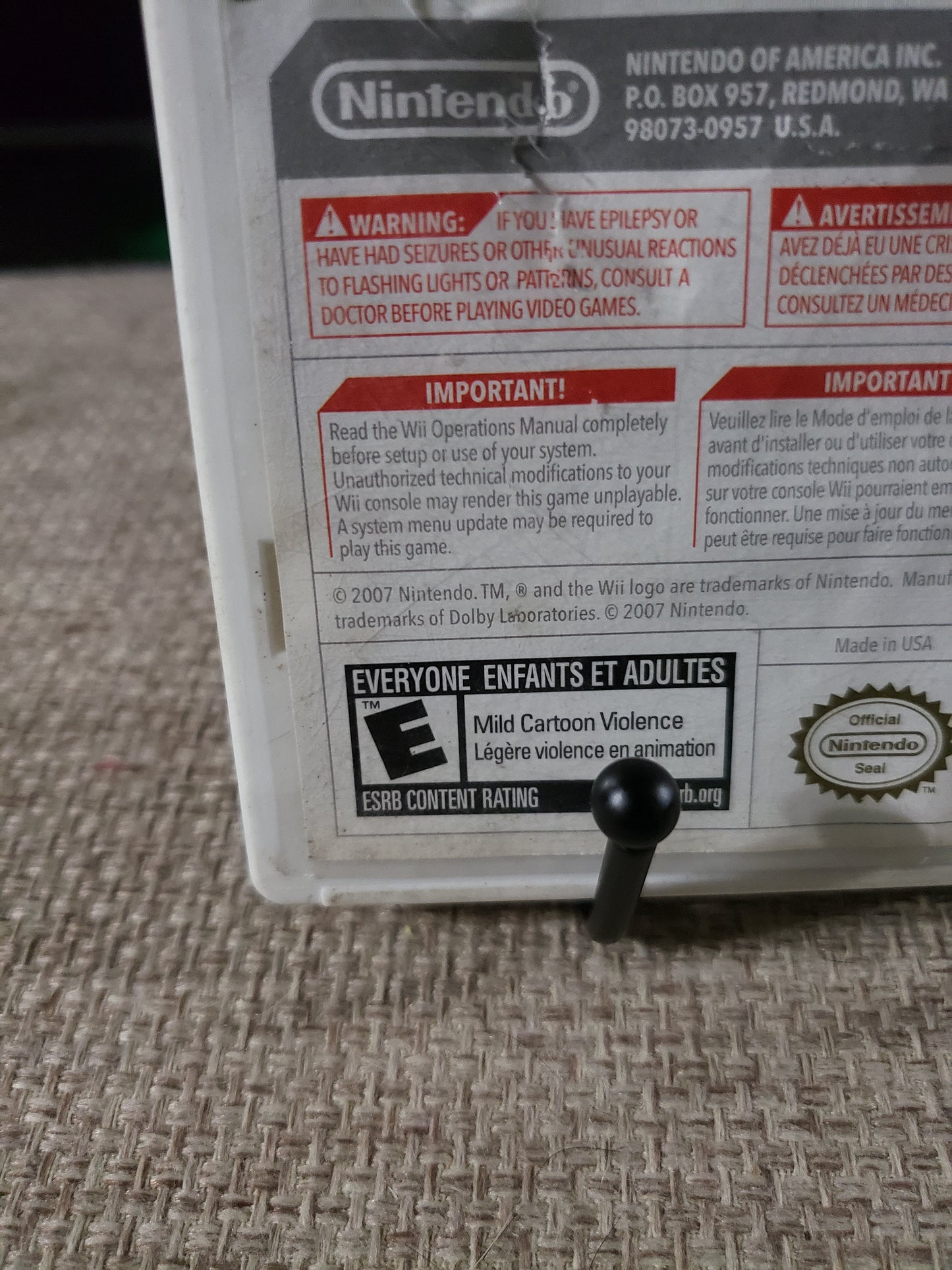 Super Mario Galaxy Game (Nintendo Wii, 2007) With Inserts Disc Good Tested