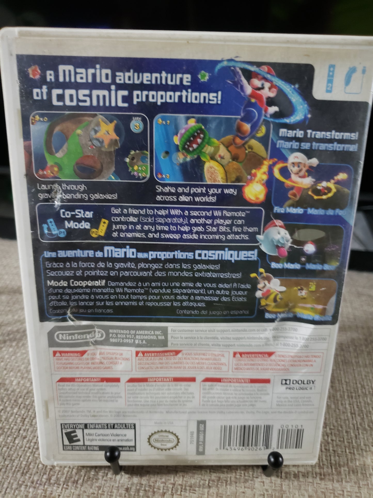 Super Mario Galaxy Game (Nintendo Wii, 2007) With Inserts Disc Good Tested