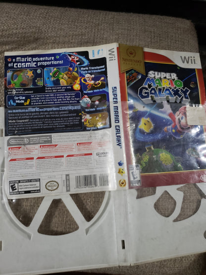 Super Mario Galaxy Game (Nintendo Wii, 2007) With Inserts Disc Good Tested