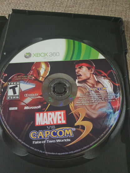 Marvel vs. Capcom 3: Fate of Two Worlds (Microsoft Xbox 360, 2011) Disc Good