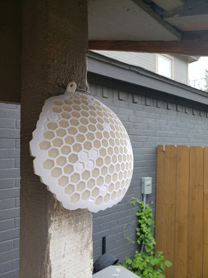 Outdoor Chemical Free Wasp Nest Decoy Hornet Deterrent White Wall Mountable For Home Garden Rental Events Deter Pests