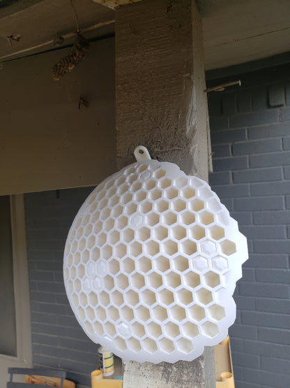 Outdoor Chemical Free Wasp Nest Decoy Hornet Deterrent White Wall Mountable For Home Garden Rental Events Deter Pests