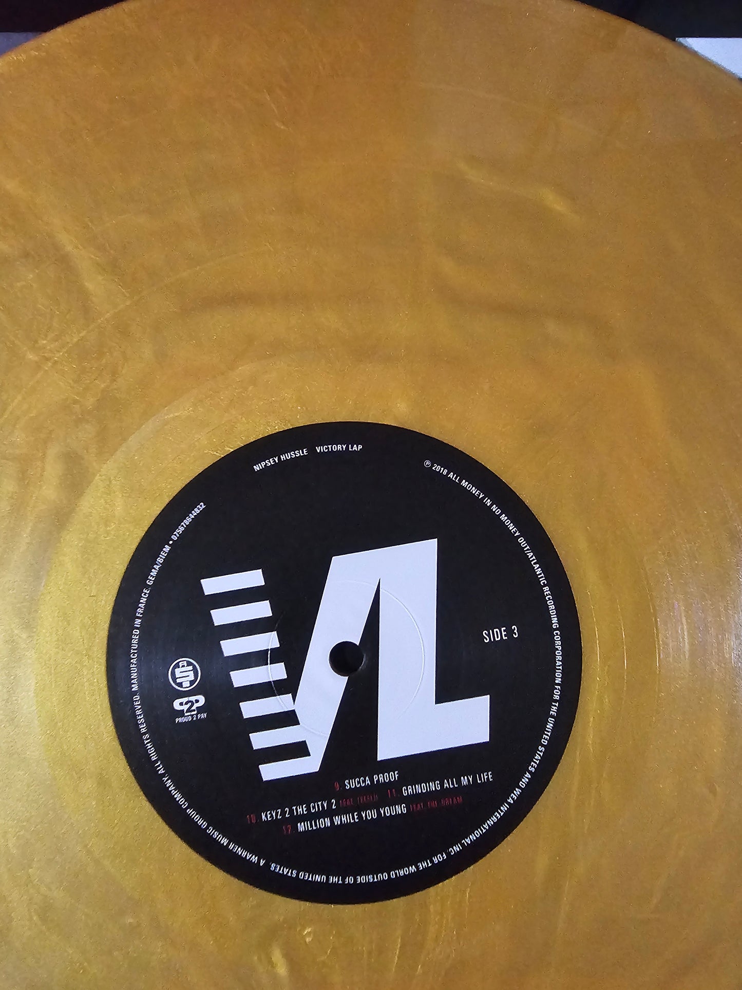 Victory Lap by Nipsey hussle (Vinyl, Atlantic) Near Mint NM/NM Yellow 12" LP