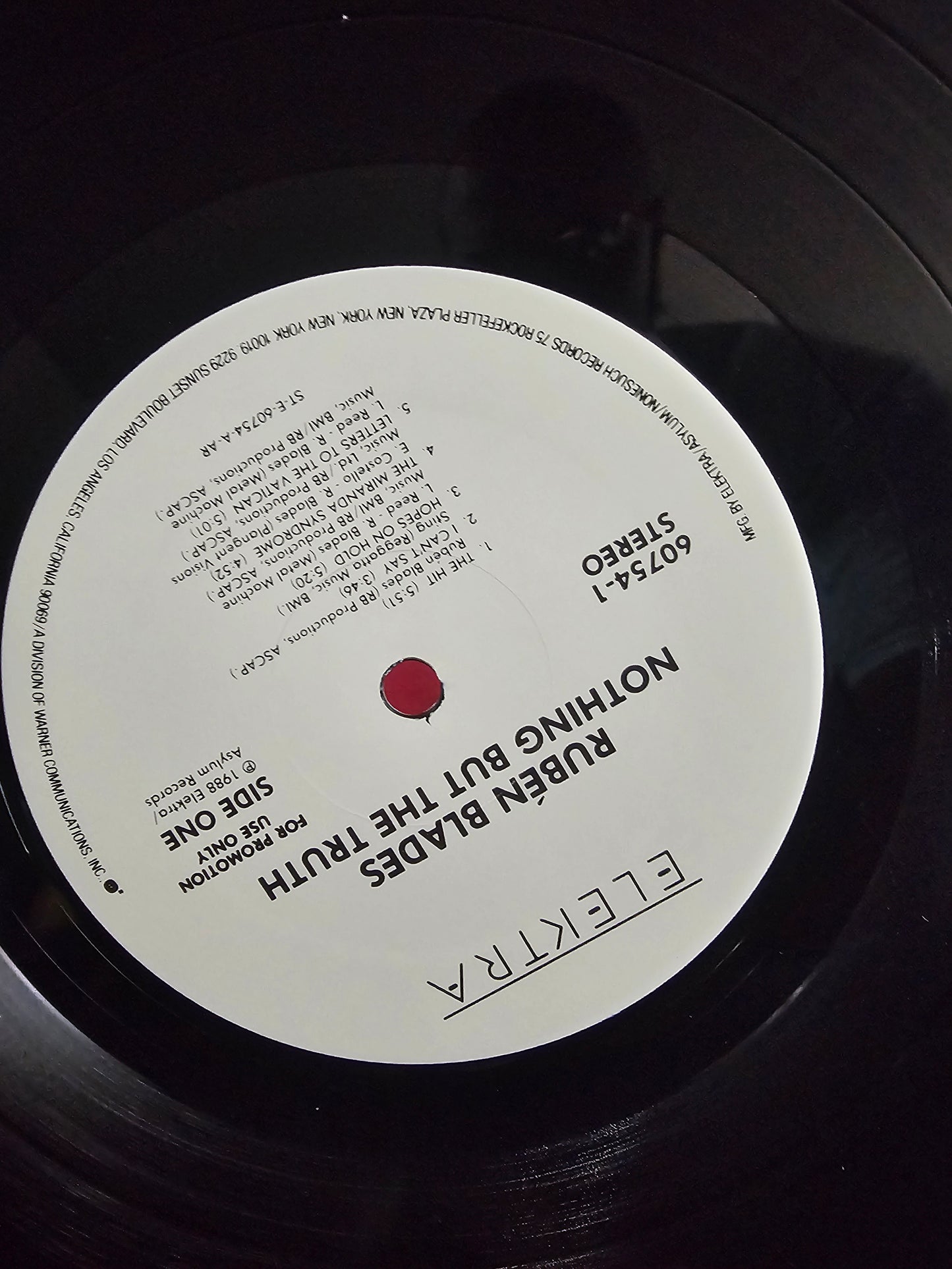 RUBEN BLADES: nothing but the truth ELEKTRA 12" LP 33 RPM VG/VG 60754-1 Vinyl