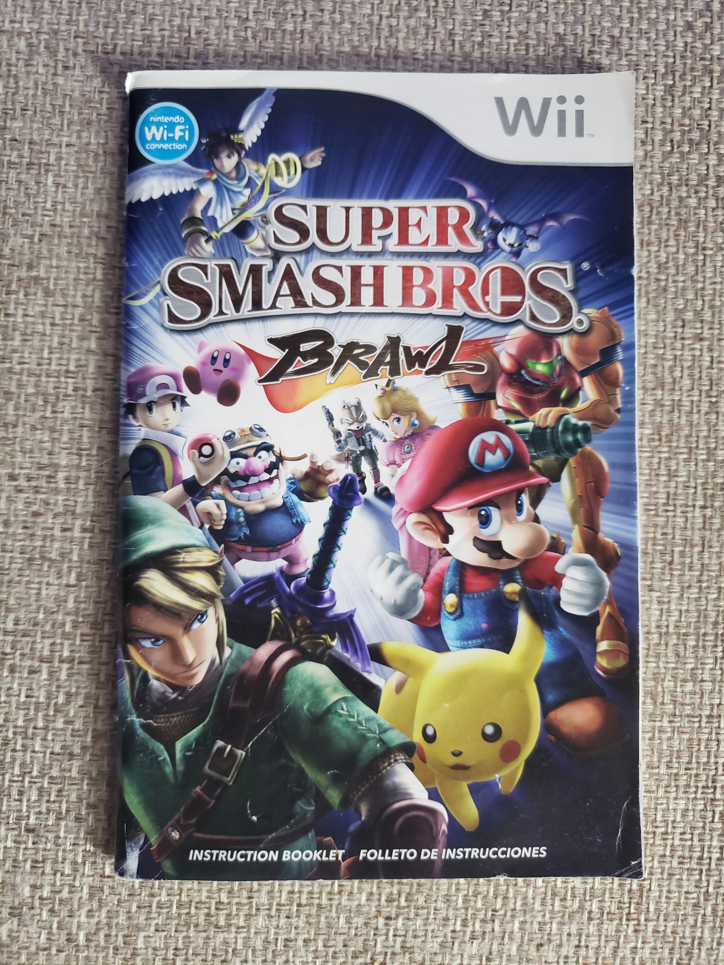 Super Smash Bros. Brawl (Nintendo Wii, 2008) Replacement Manual Only Very Good