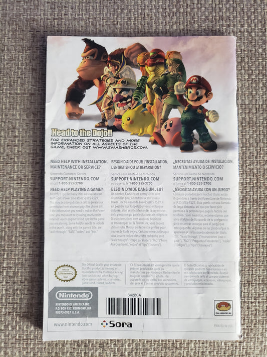 Super Smash Bros. Brawl (Nintendo Wii, 2008) Replacement Manual Only Very Good