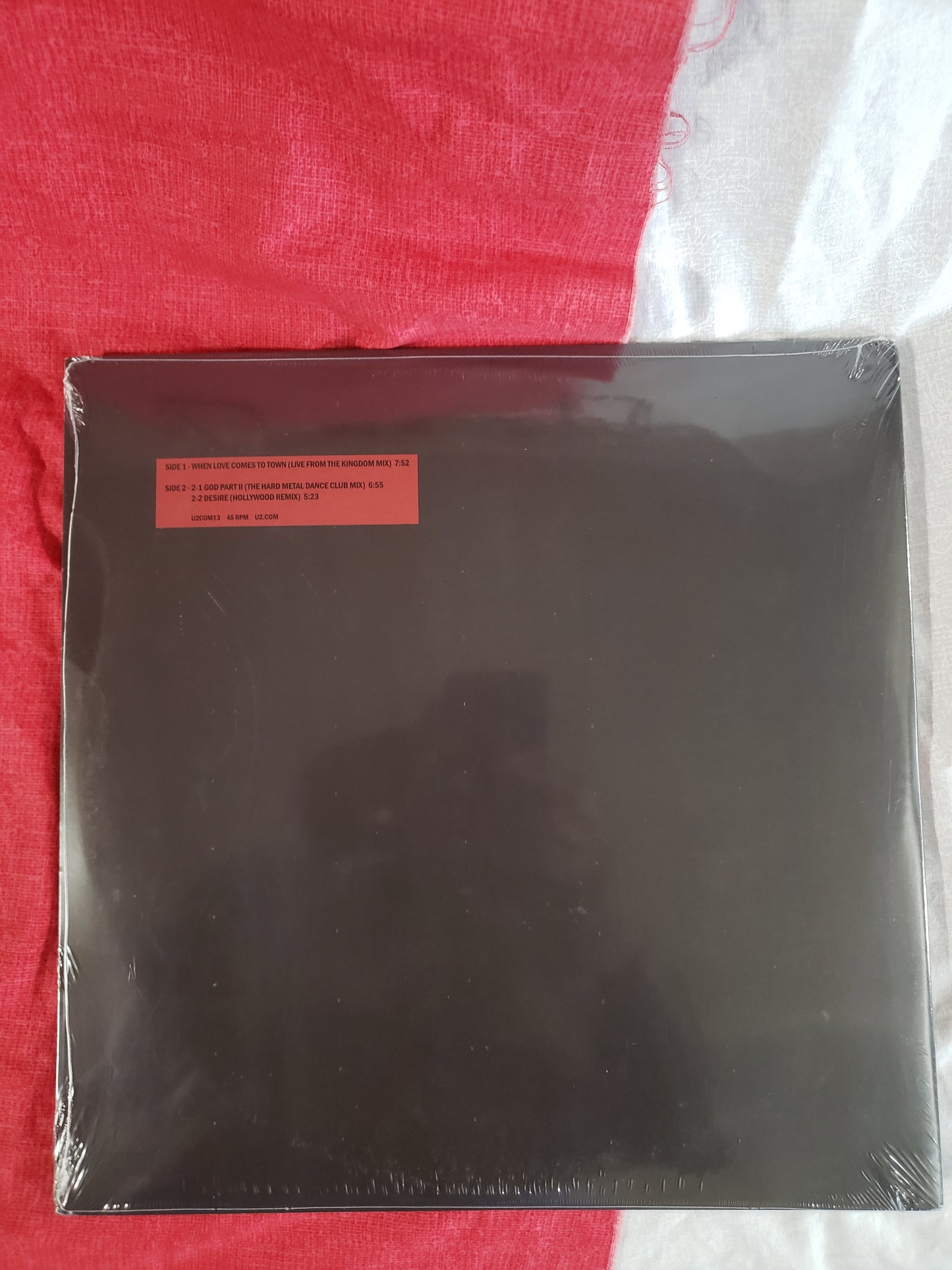 U2 3-D Dance Mixes God Desire C/W Love Comes To Town 12 Vinyl Fan Club Exclusive