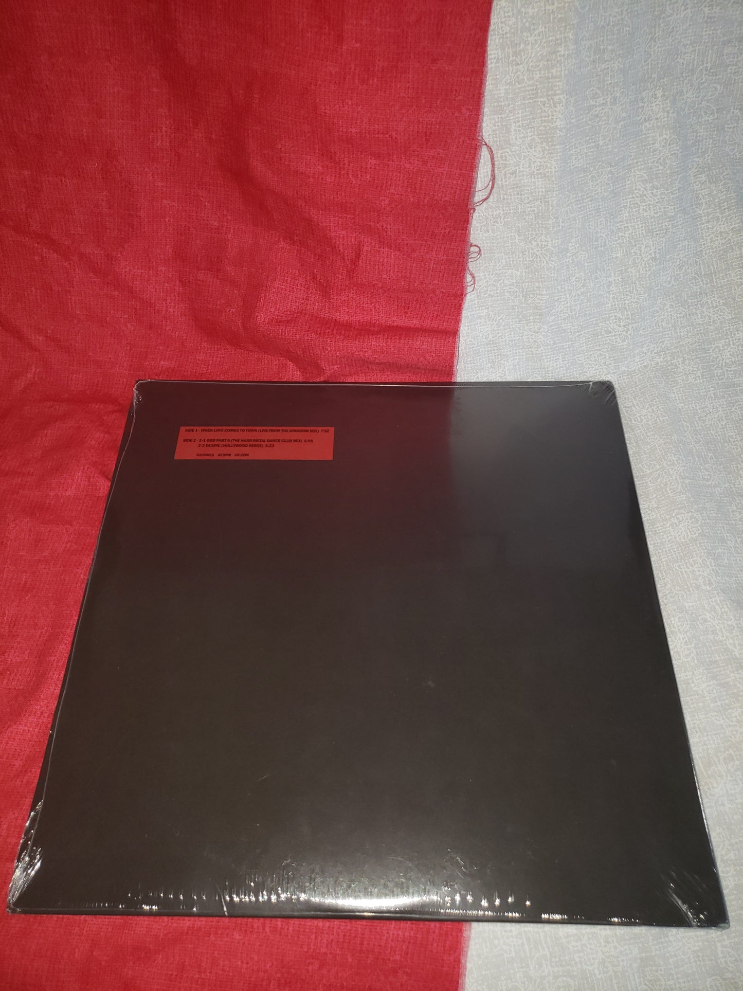 U2 3-D Dance Mixes God Desire C/W Love Comes To Town 12 Vinyl Fan Club Exclusive