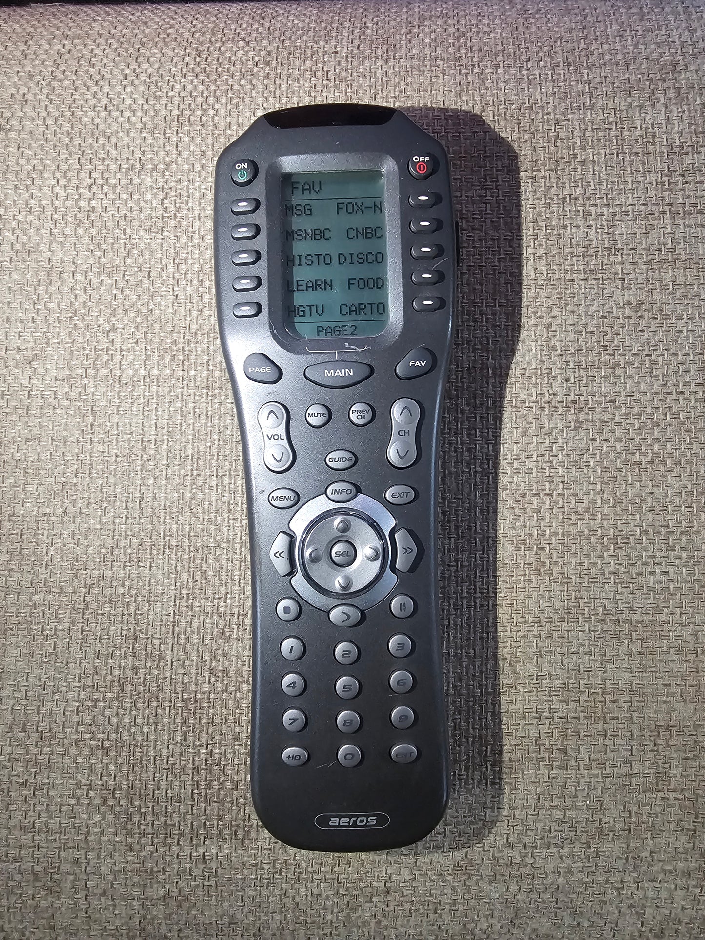 Aeros MX-850 Complete Control Universal Remote Control. Factory Reset. Very good