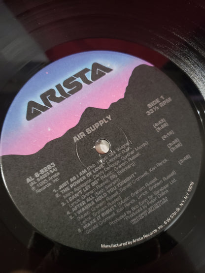 Air Supply - S/T NM/EX 1985 Pop Rock Arista AL8-8283 Original Sleeve 1ST Press
