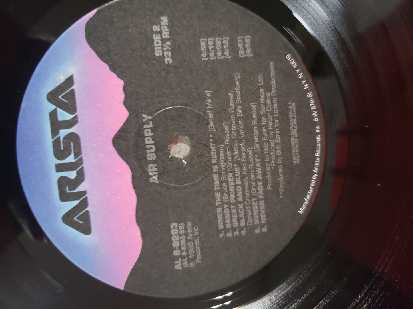 Air Supply - S/T NM/EX 1985 Pop Rock Arista AL8-8283 Original Sleeve 1ST Press