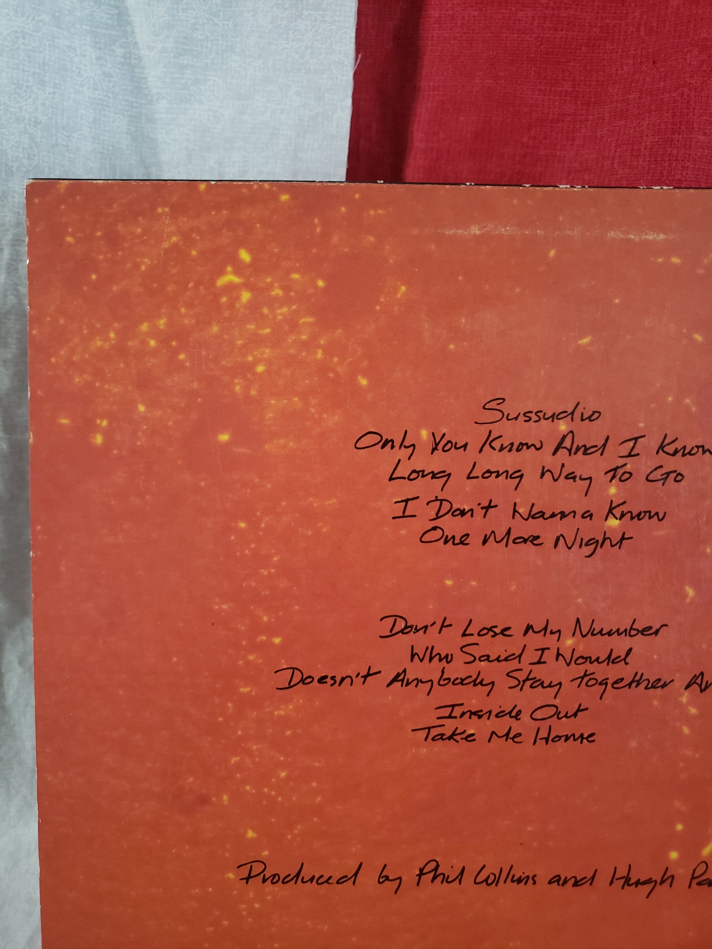 Phil Collins No Jacket Required Vinyl LP W/Insert VG/VG