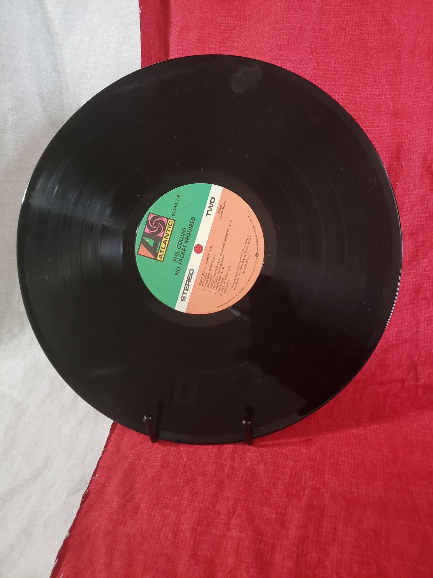 Phil Collins No Jacket Required Vinyl LP W/Insert VG/VG
