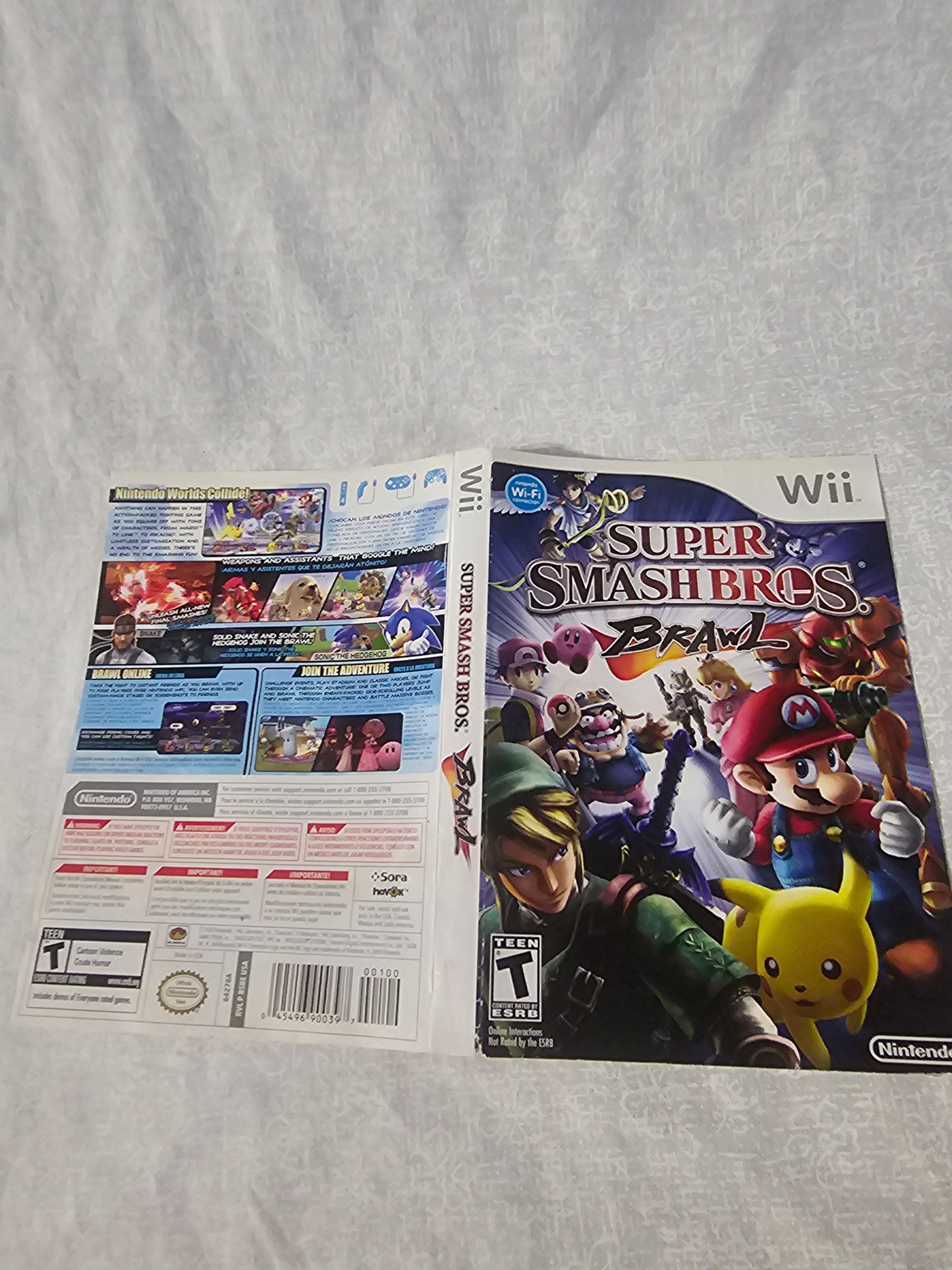 Super Smash Bros. Brawl (Nintendo Wii, 2008) Complete Disc Good