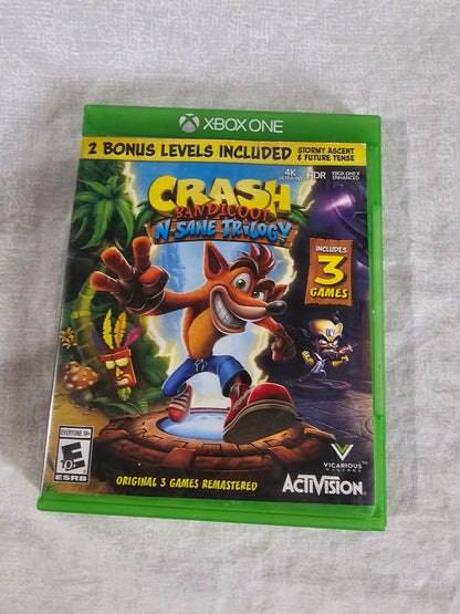 Crash Bandicoot N' Sane Trilogy (Microsoft Xbox One, 2018) Complete CIB NM