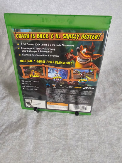 Crash Bandicoot N' Sane Trilogy (Microsoft Xbox One, 2018) Complete CIB NM