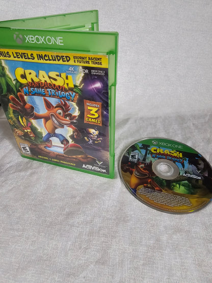 Crash Bandicoot N' Sane Trilogy (Microsoft Xbox One, 2018) Complete CIB NM