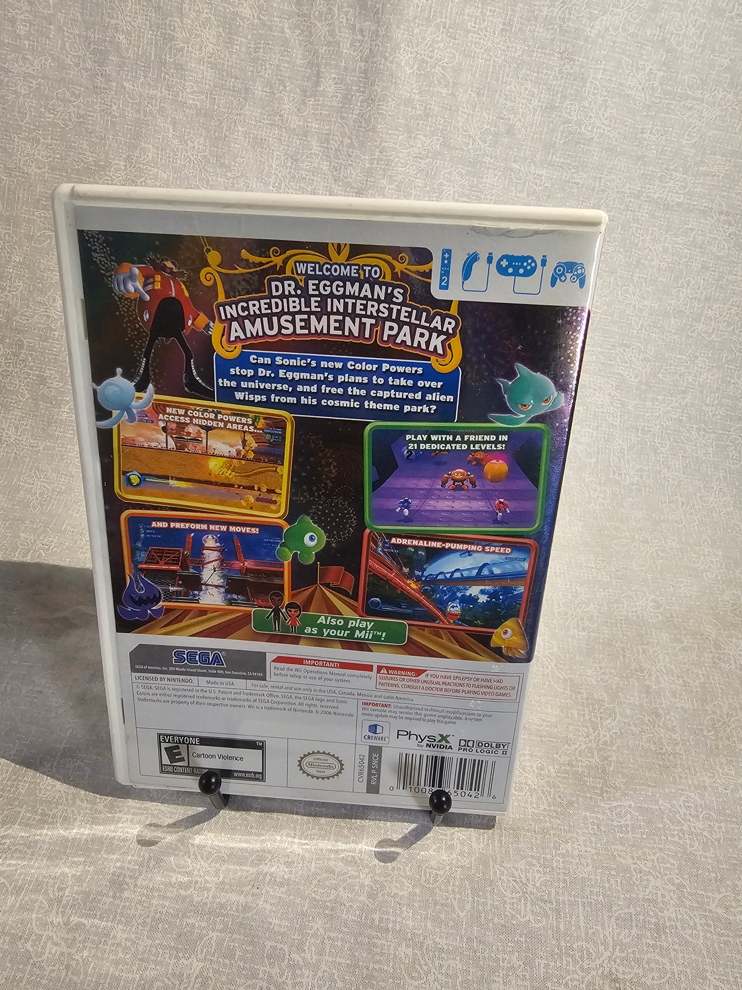 Sonic Colors (Nintendo Wii, 2010) Complete CIB Manual Tested