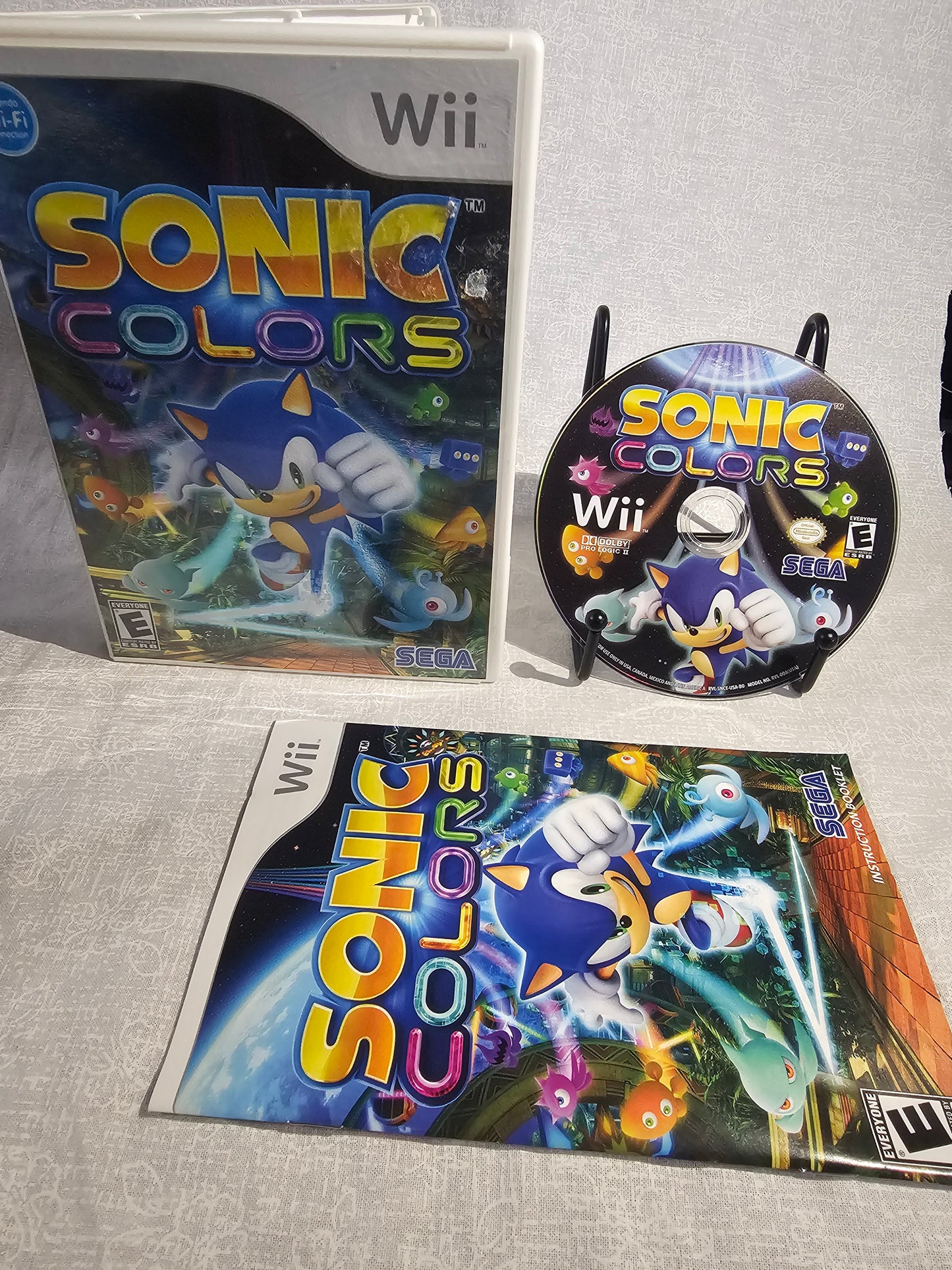 Sonic Colors (Nintendo Wii, 2010) Complete CIB Manual Tested