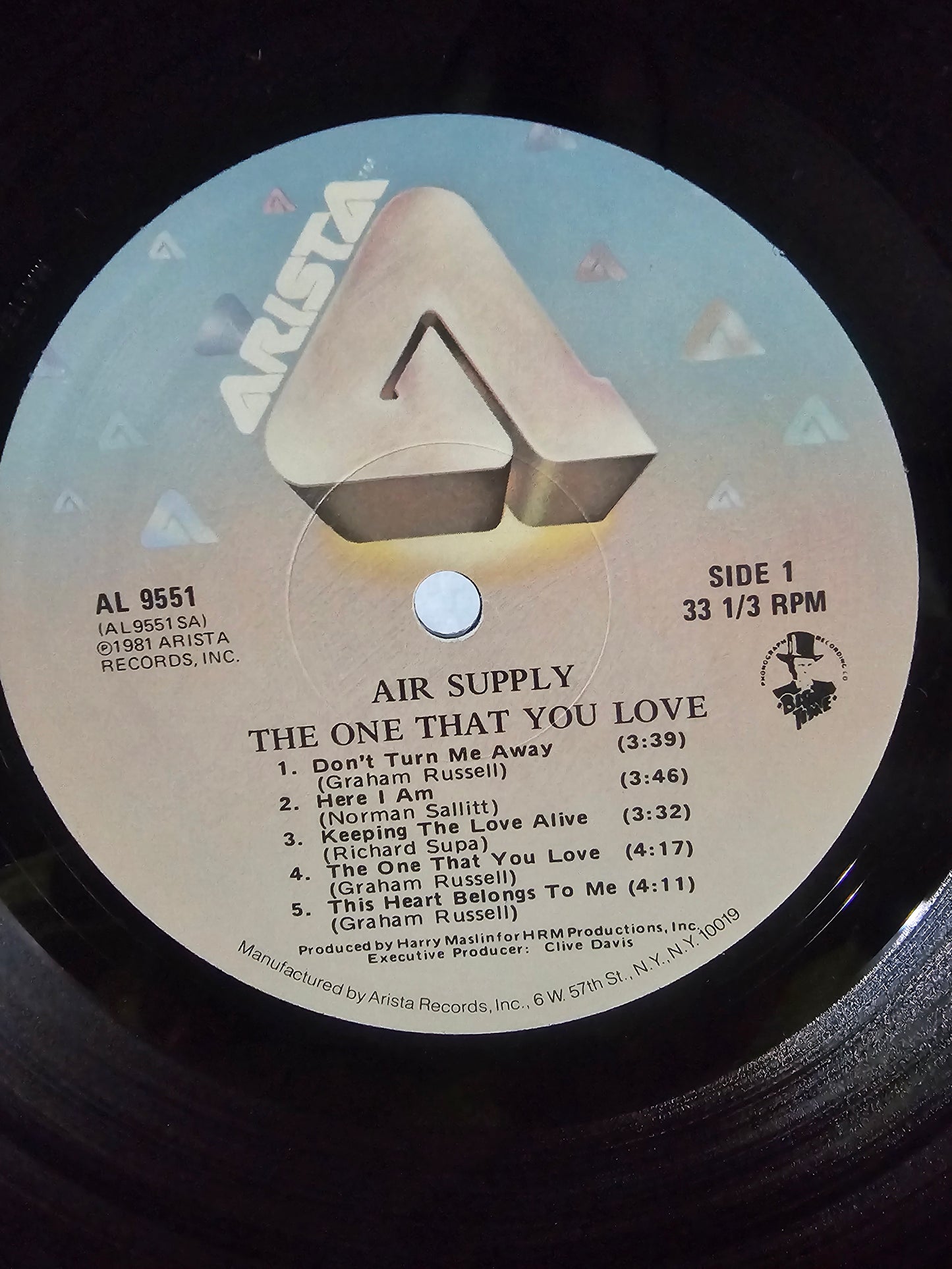 Air Supply The One That You Love 1981 Arista Records 12" Vinyl Album EX/EX LP