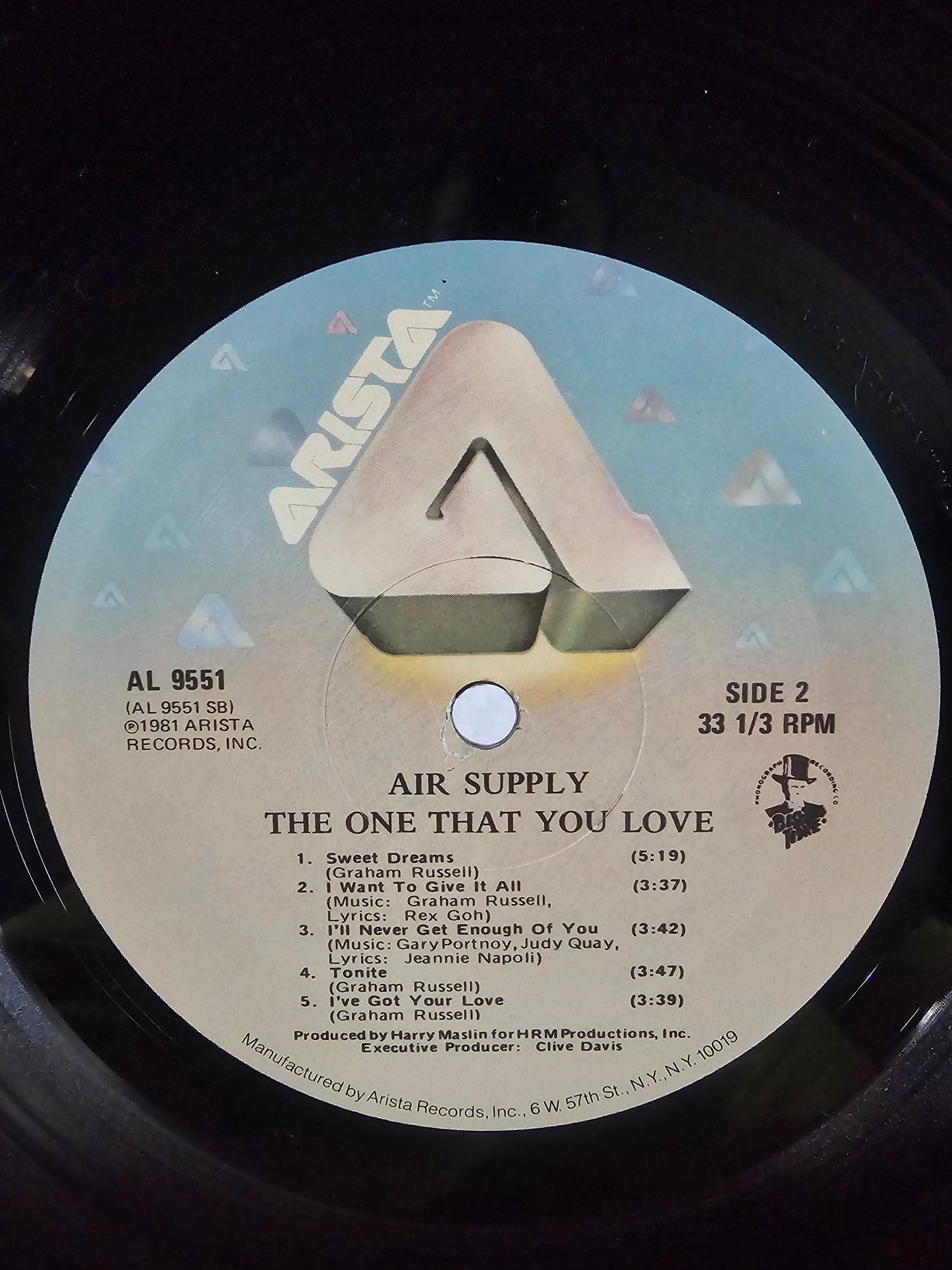 Air Supply The One That You Love 1981 Arista Records 12" Vinyl Album EX/EX LP