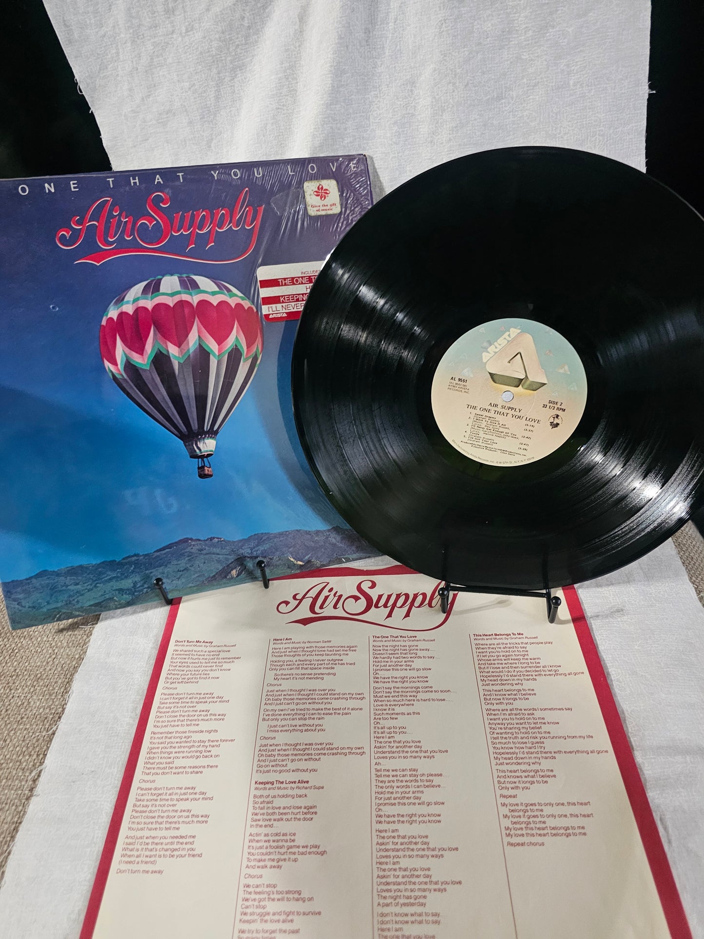 Air Supply The One That You Love 1981 Arista Records 12" Vinyl Album EX/EX LP