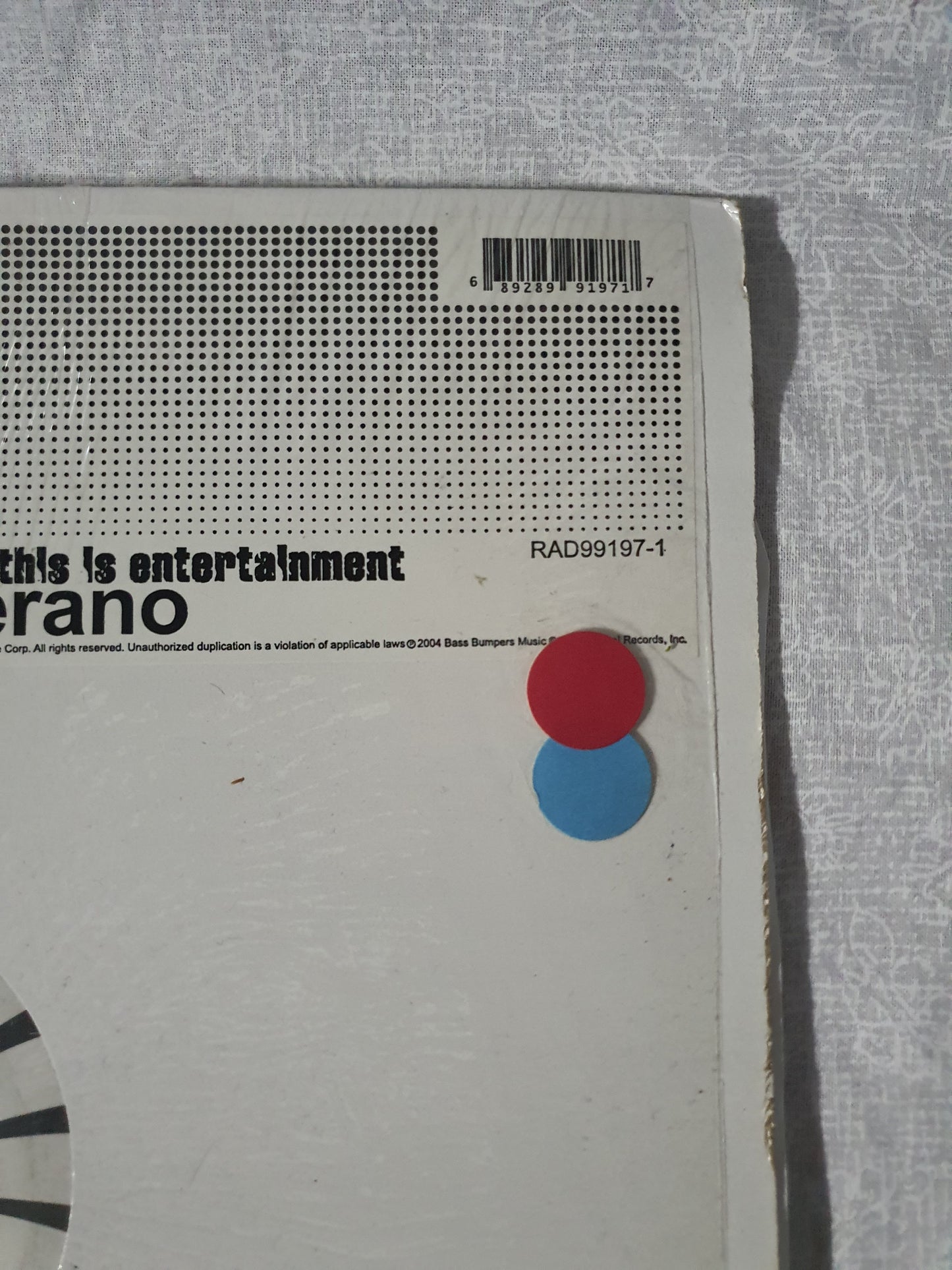 Voodoo and Serano This Is Entertainment Vinyl Maxi Single Radikal Records