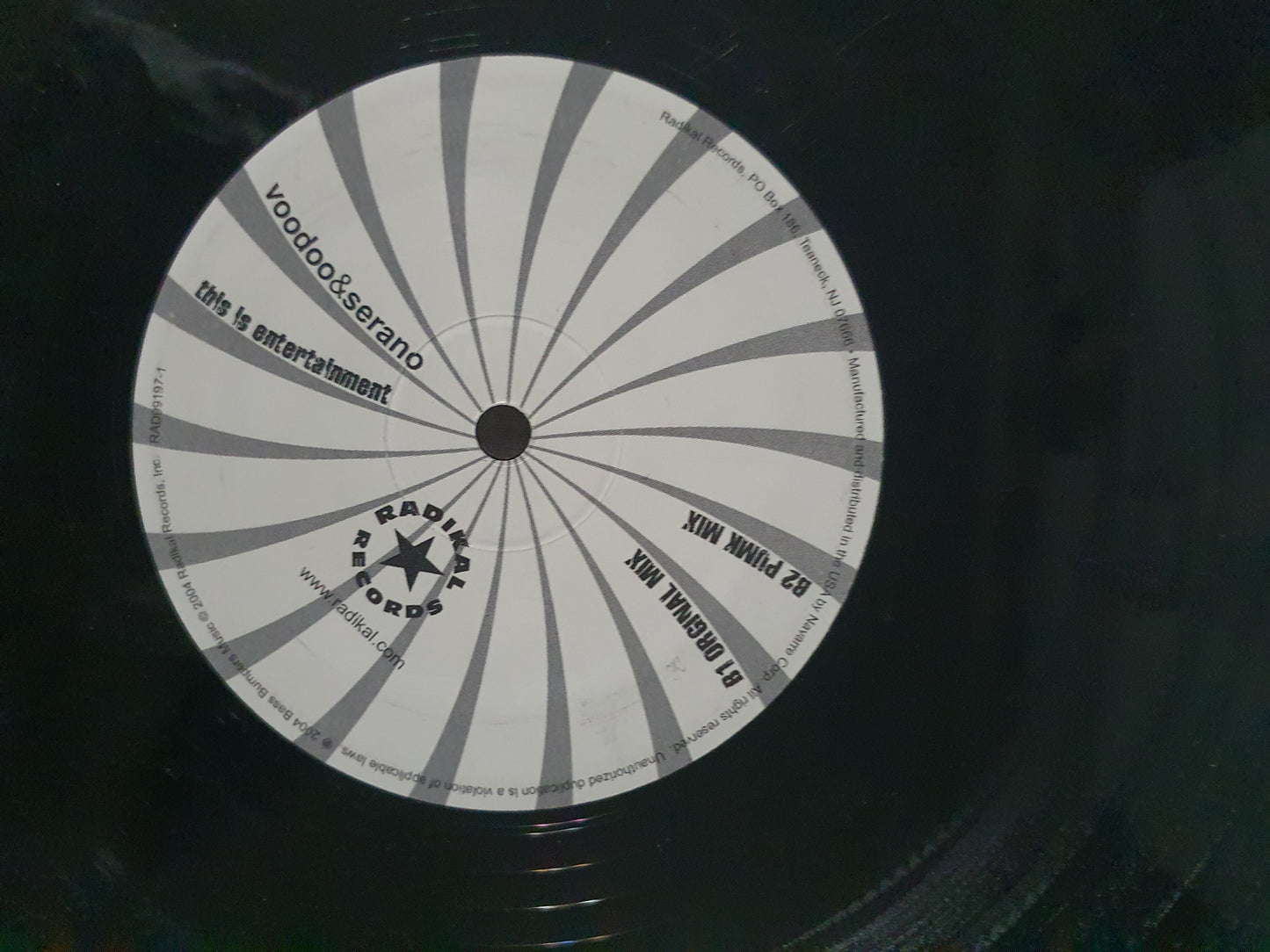 Voodoo and Serano This Is Entertainment Vinyl Maxi Single Radikal Records