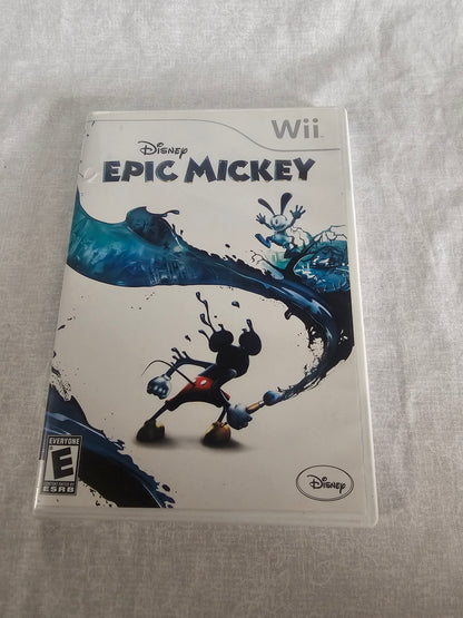 Disney Epic Mickey (Nintendo Wii, 2010) Complete CIB RVL-SEME-USA-B0 Manuel