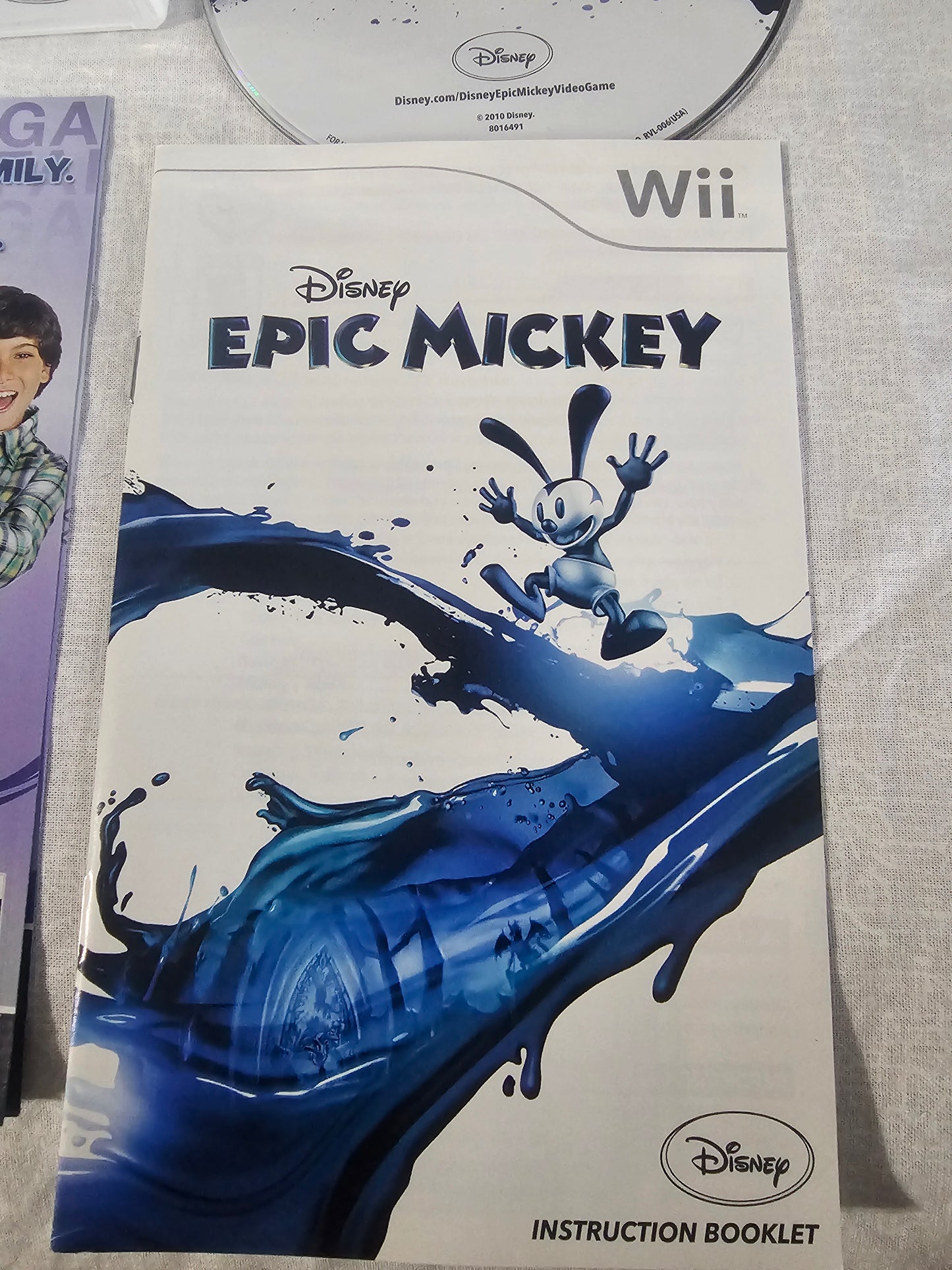 Disney Epic Mickey (Nintendo Wii, 2010) Complete CIB RVL-SEME-USA-B0 Manuel