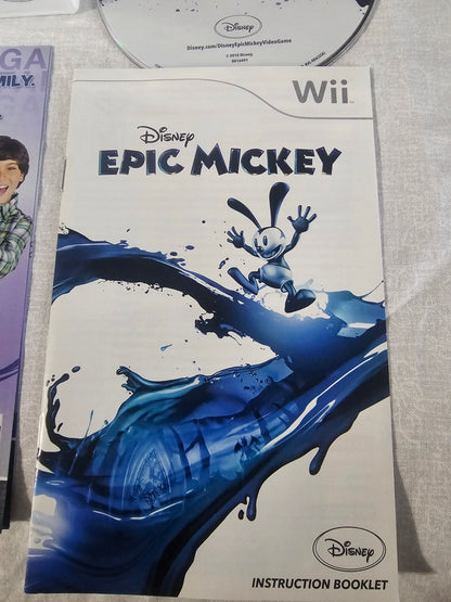 Disney Epic Mickey (Nintendo Wii, 2010) Complete CIB RVL-SEME-USA-B0 Manuel