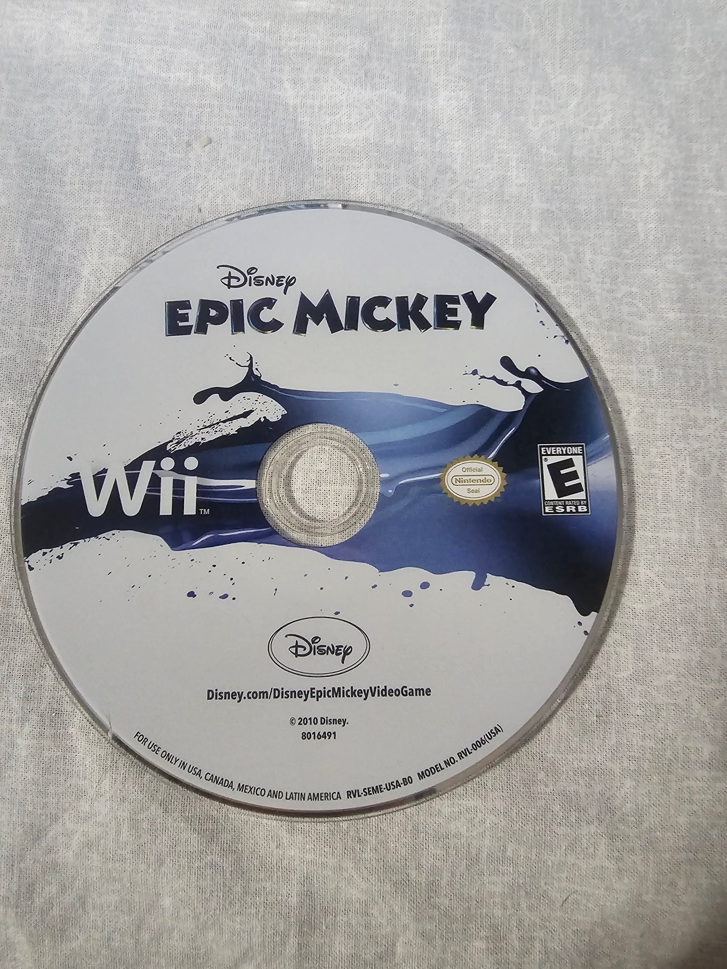 Disney Epic Mickey (Nintendo Wii, 2010) Complete CIB RVL-SEME-USA-B0 Manuel