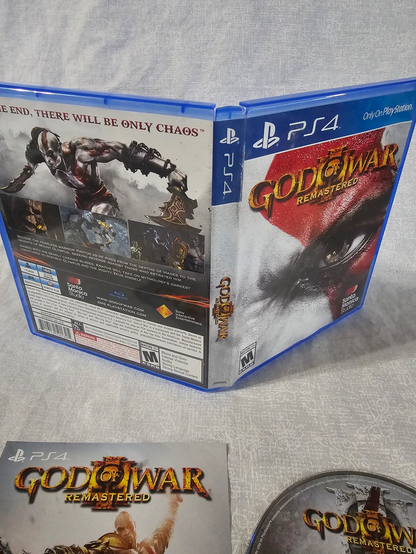 God of War 3 Remastered PS4 PlayStation 4 Complete CIB