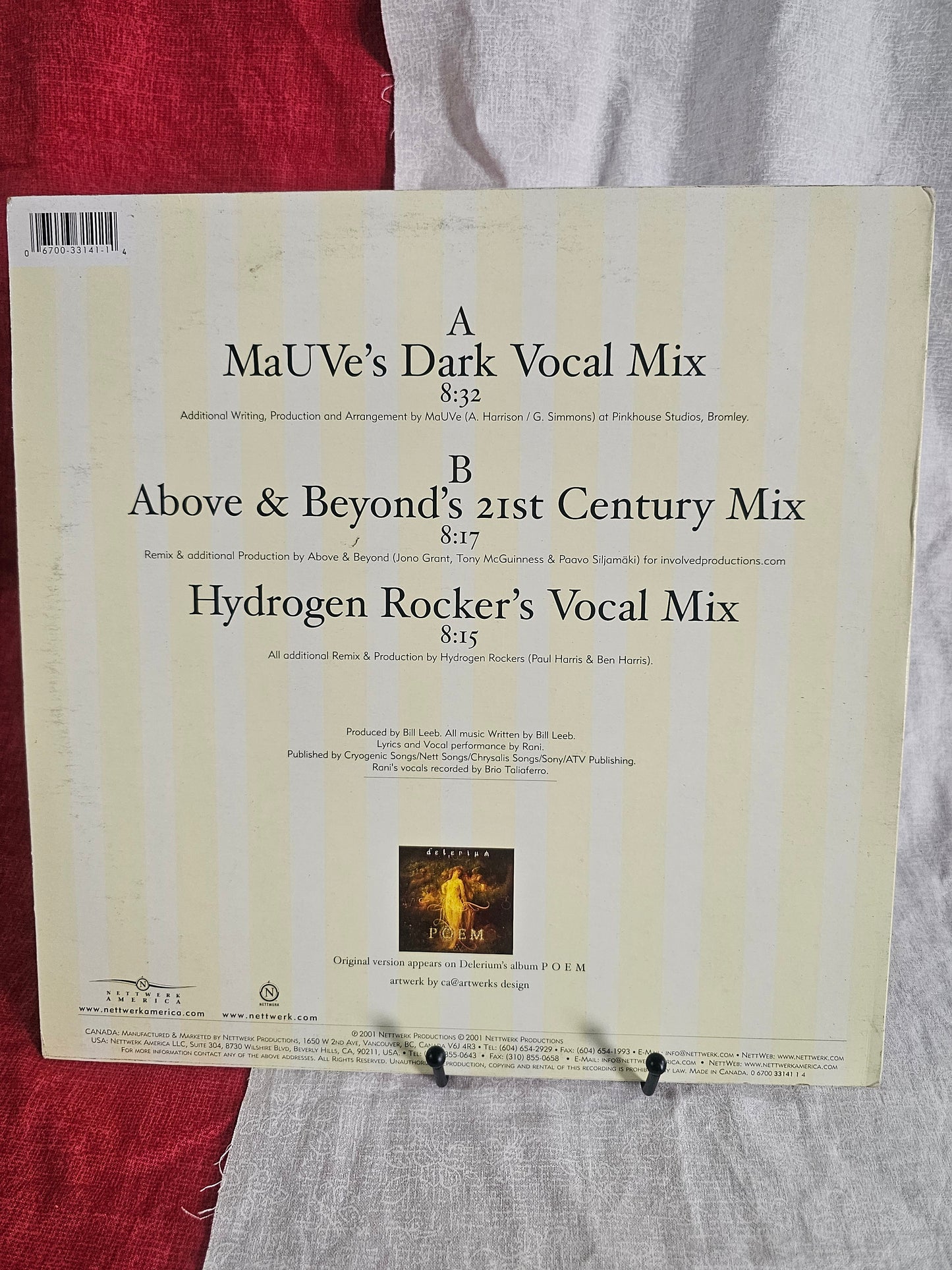 Delerium Feat. Rani Underwater Remixes Mauve Above and Beyond Hydrogen Rockers Vinyl 2001 EMD Trance Music