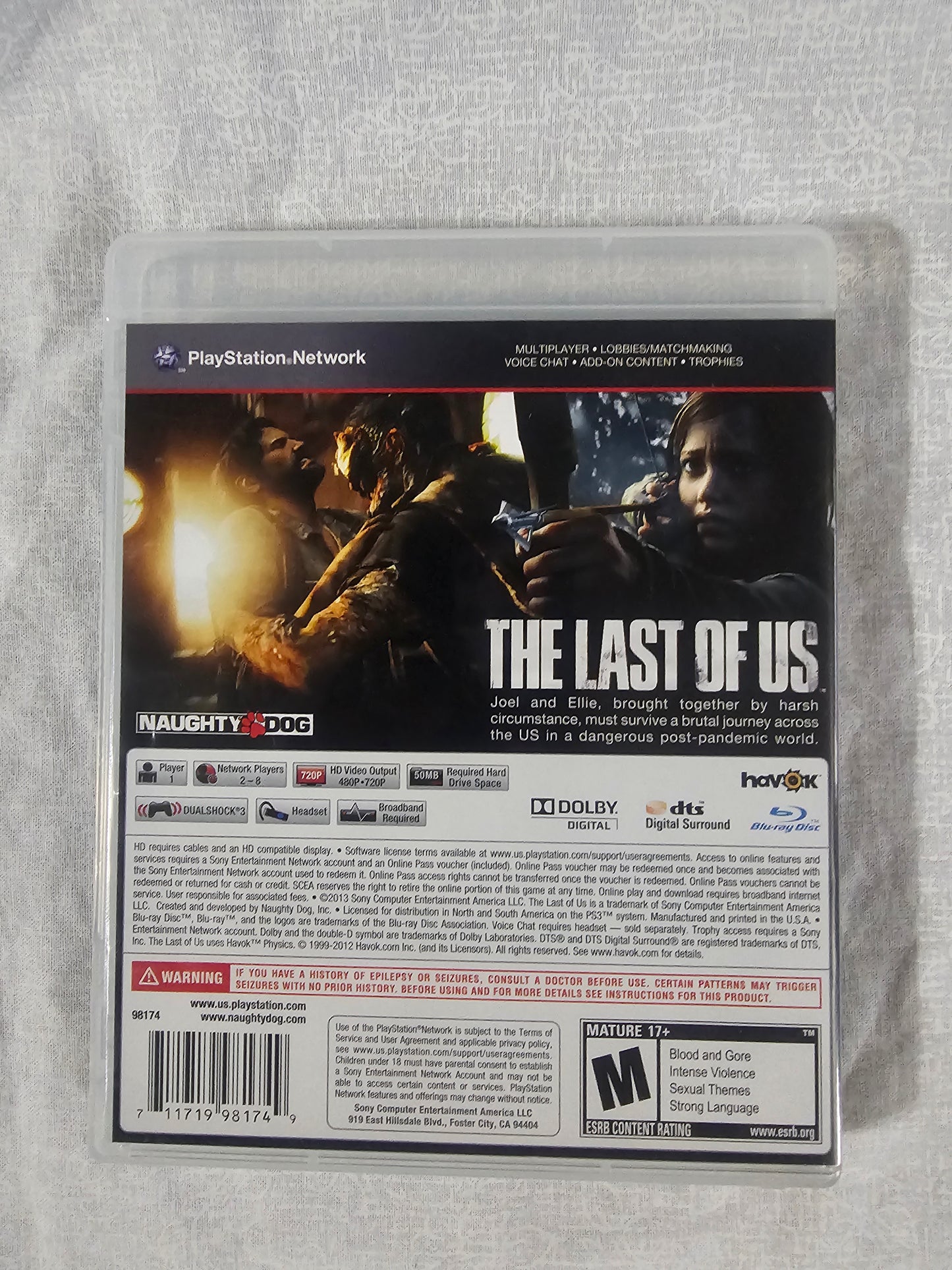 The Last of Us (Sony PlayStation 3, PS3, 2013) CIB Complete 1 Year Guarantee
