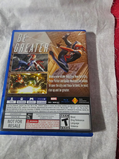 Marvel's Spider-Man (PlayStation 4, 2018) Clean Complete CIB