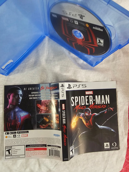 Marvel Spiderman: Miles Morales (Sony PlayStation 5, 2020) Complete Near Mint
