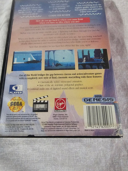 Out of This World (Sega Genesis, 1994) Cartridge T-70106