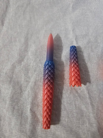 Dragon Scale Ballpoint Pen Converter Cover Scale Armor Accent Purple Pink G2 Pen