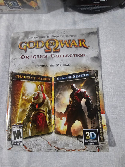 God of War: Origins Collection (Sony PlayStation 3, 2011) Complete CIB Very Good