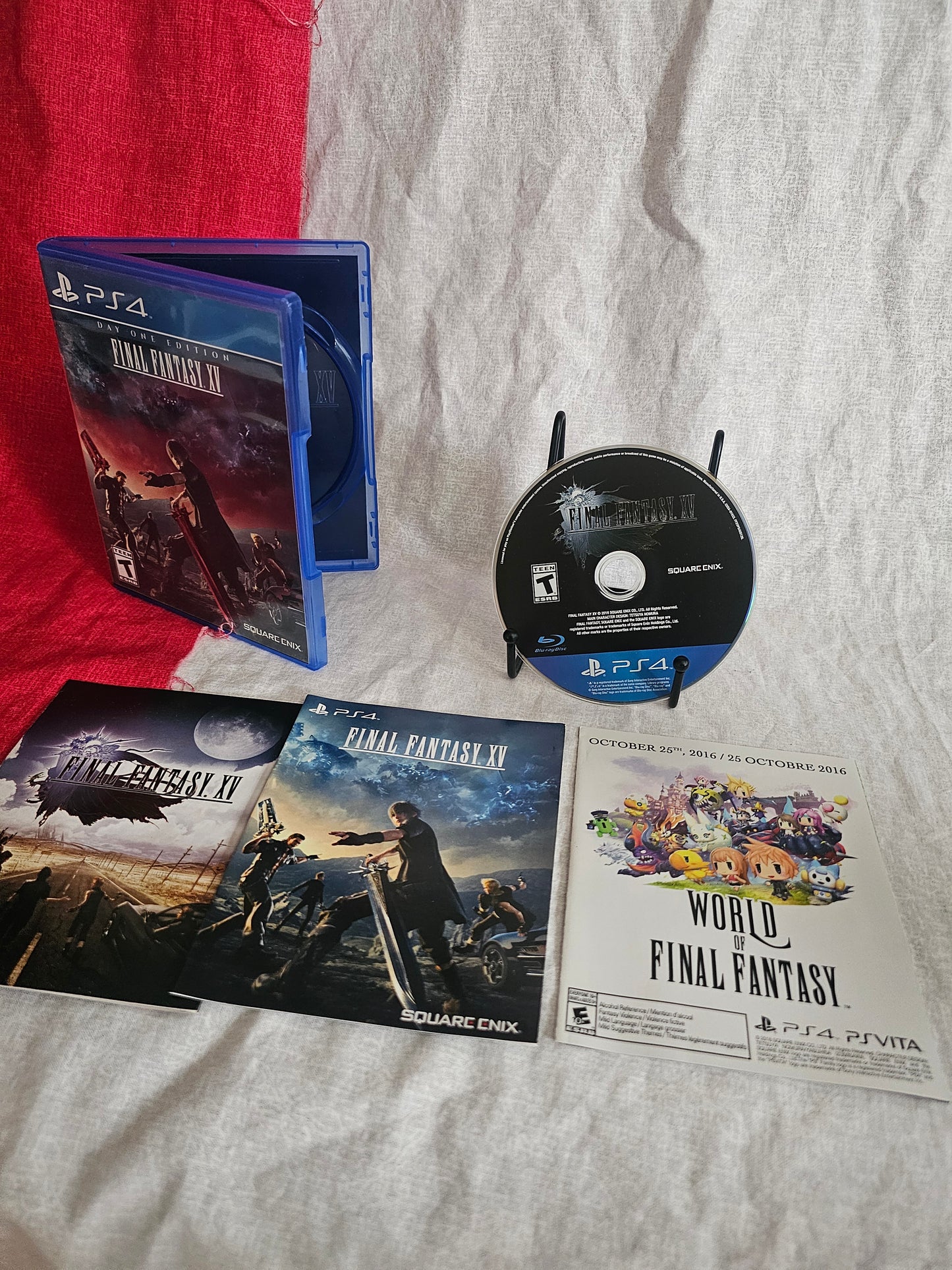 Final Fantasy XV (PlayStation 4, 2016) Complete CIB With Inserts Case Game Disc Excellent