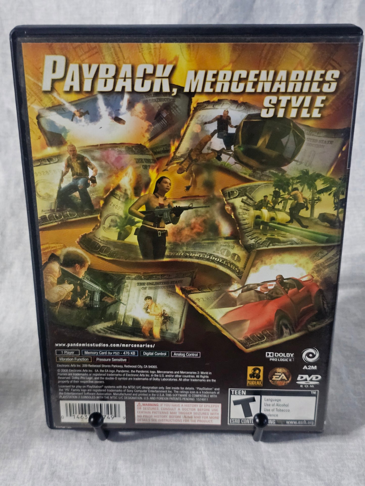 Mercenaries 2: World in Flames (Sony PlayStation 2, 2008) Complete Tested
